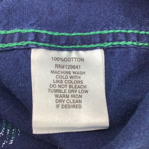 Carbon 2 Cobalt Mens Short Sleeve Button Up Shirt Blue Size XL - Picture 5 of 5